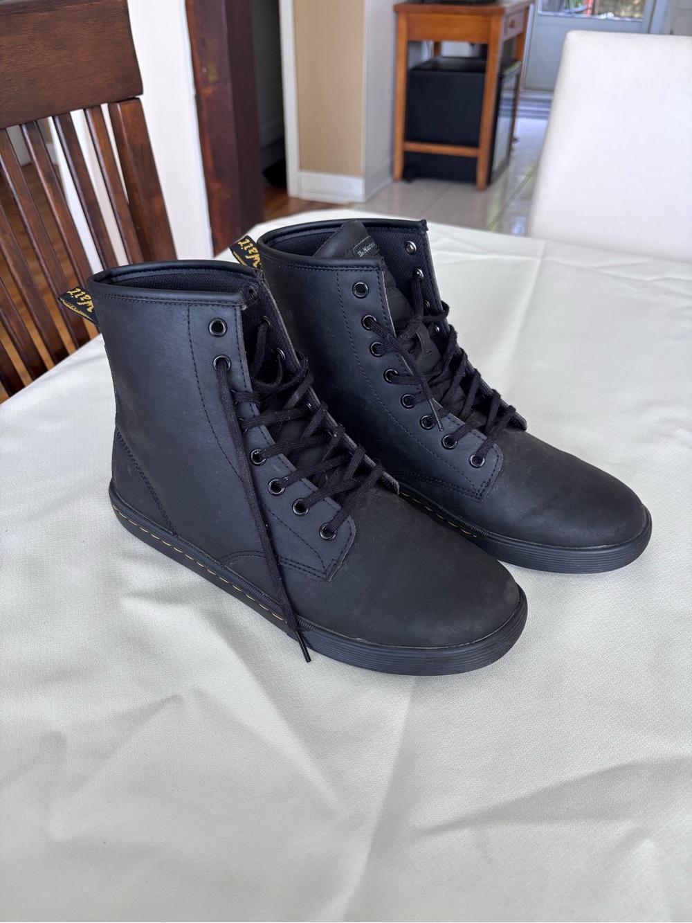 Dr. Martens Woman’s Black High-Top Leather Lace-Up Boots